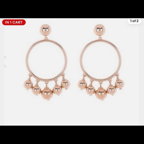 kate spade Jewelry - KATE SPADE BAUBLE HOOP DROP EARRINGS authentic